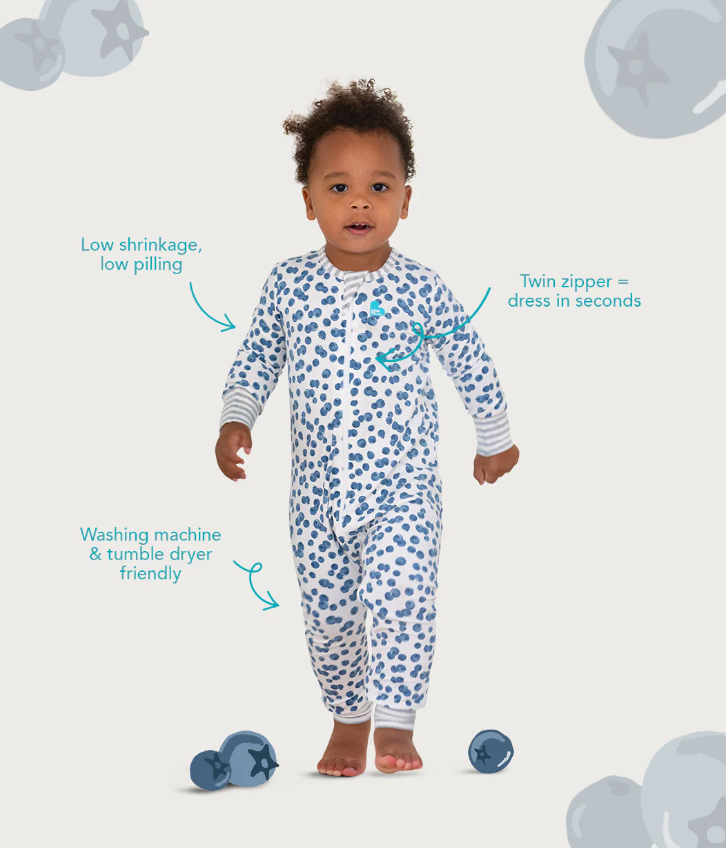 Footless Romper Cotton Blue Eclipse - Image 4