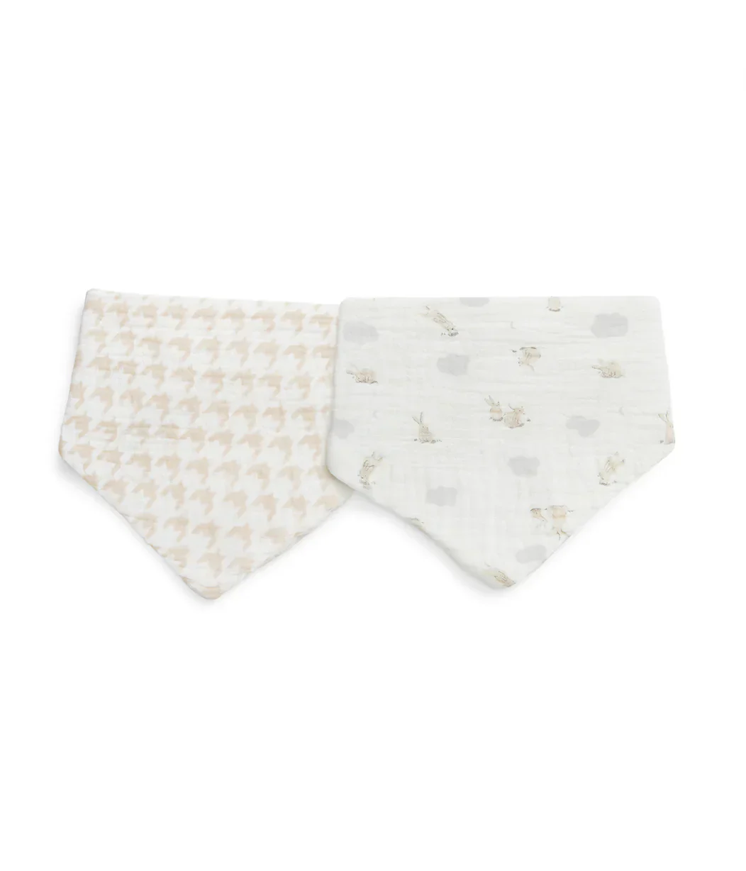 Newborn Starter Gift Bundle | Swaddle Up, Towel, Wash Cloth, Burp Cloths, Bibs | Cloud Bunnies - Image 5