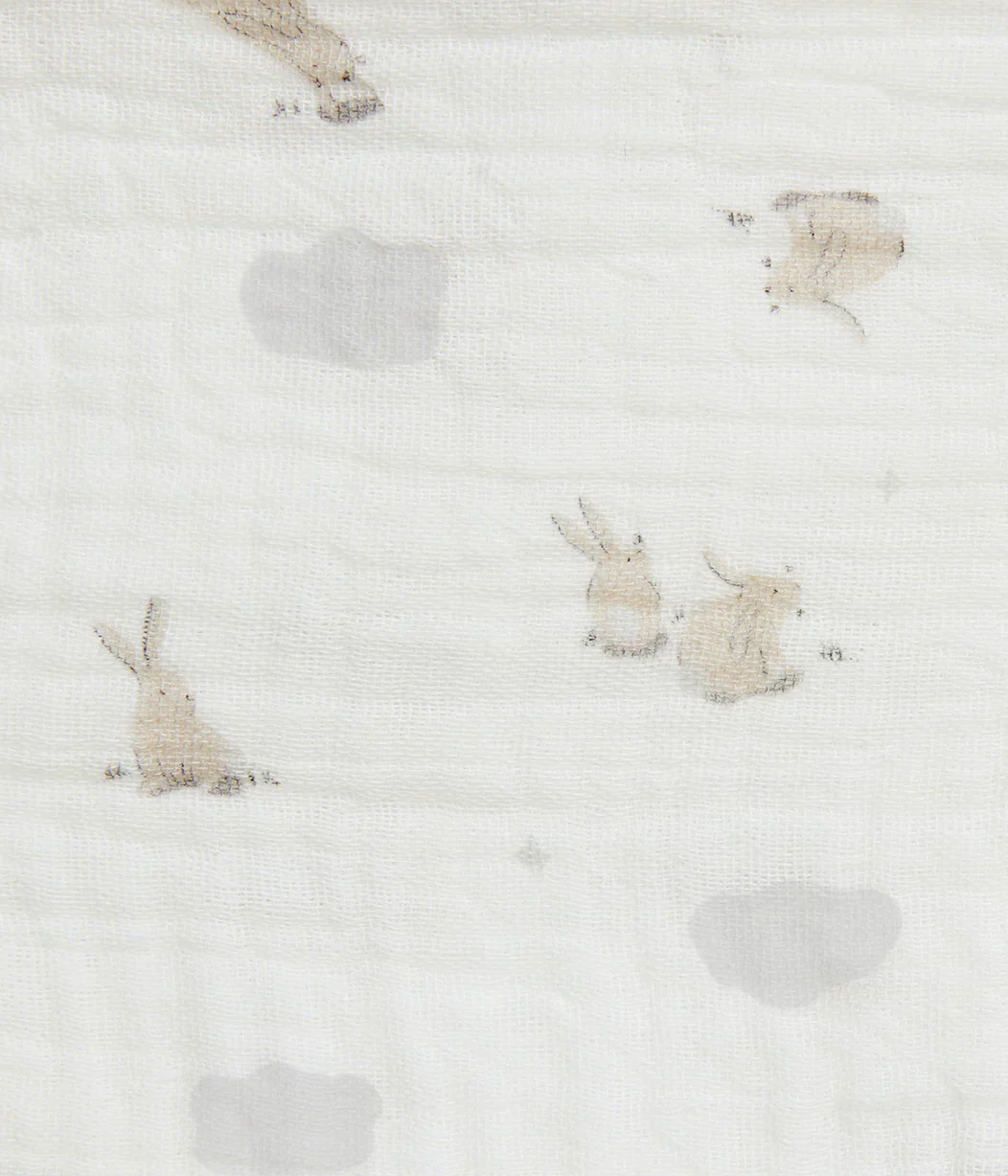 Newborn Starter Gift Bundle | Swaddle Up, Towel, Wash Cloth, Burp Cloths, Bibs | Cloud Bunnies - Image 7