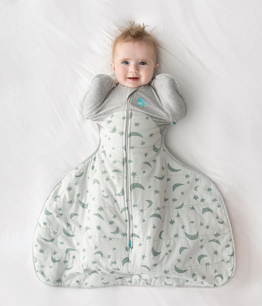 Swaddle Up™ Transition Bag Hip Harness 2.5 TOG Cotton Olive Moonlight - Image 4