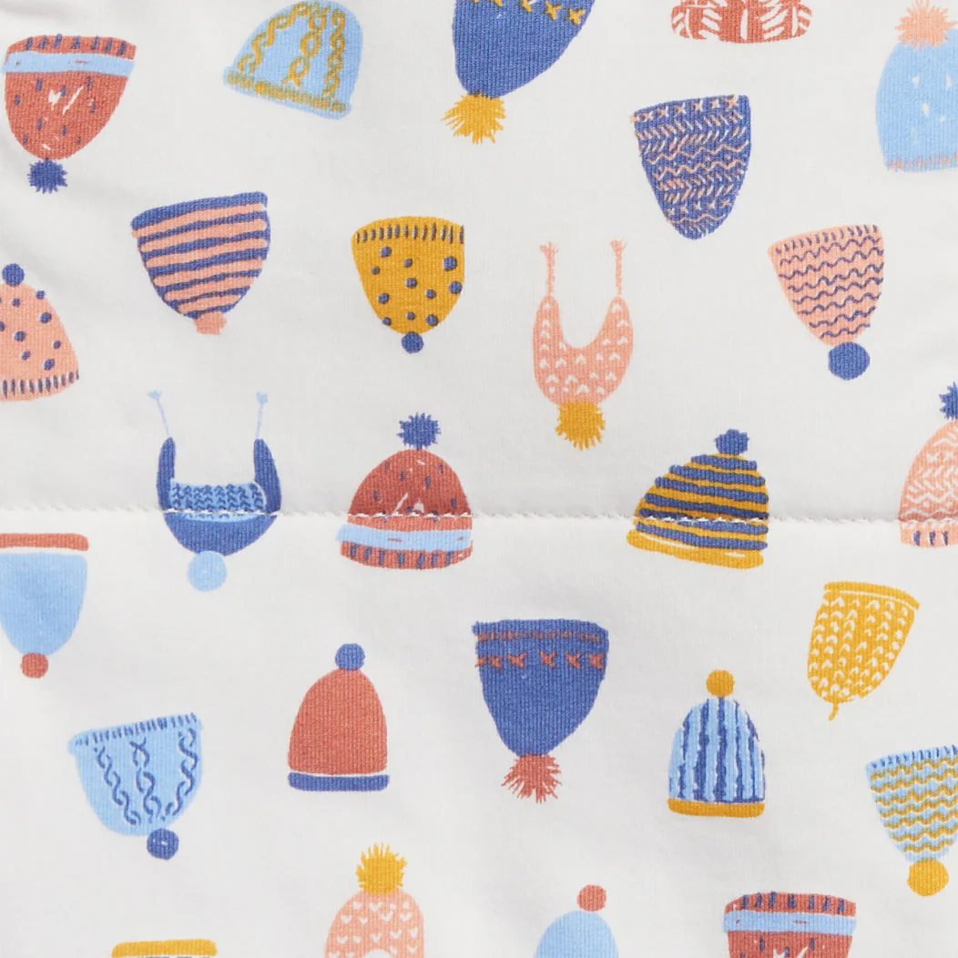 Swaddle Up™ Transition Bag 2.5 TOG Cotton White Happy Hats - Image 3